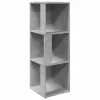 Betonszürke szerelt fa sarokszekrény 33 x 33 x 100 cm