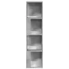Betonszürke szerelt fa sarokszekrény 33 x 33 x 132 cm