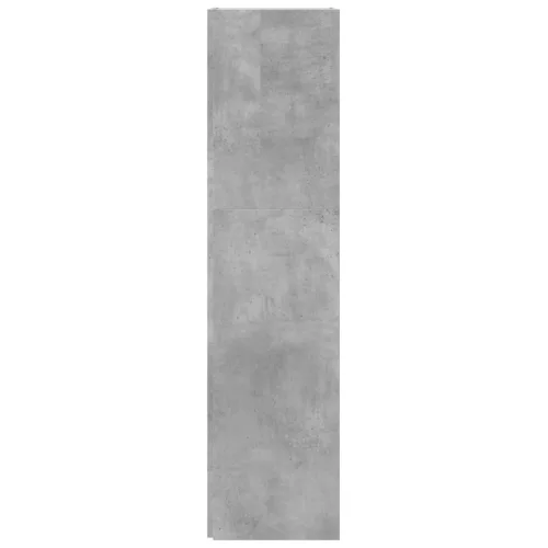 Betonszürke szerelt fa sarokszekrény 33 x 33 x 132 cm