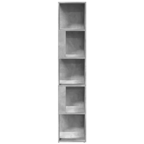 Betonszürke szerelt fa sarokszekrény 33 x 33 x 164,5 cm