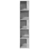 Betonszürke szerelt fa sarokszekrény 33 x 33 x 164,5 cm