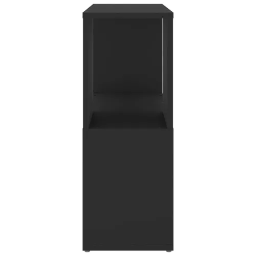 Fekete szerelt fa könyvszekrény 60 x 24 x 63 cm