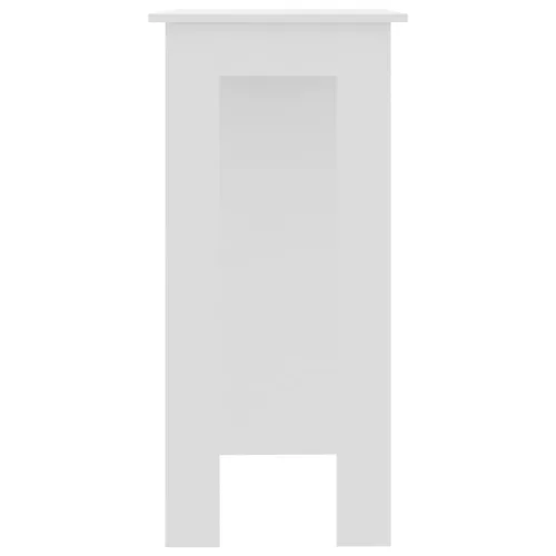 Fehér szerelt fa bárasztal polccal 102 x 50 x 103,5 cm