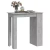 Betonszürke bárasztal tárolópolccal 102 x 50 x 103,5 cm