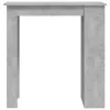 Betonszürke bárasztal tárolópolccal 102 x 50 x 103,5 cm