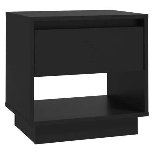 Fekete forgácslap éjjeliszekrény 45 x 34 x 44 cm