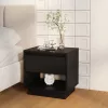 2 db fekete forgácslap éjjeliszekrény 45 x 34 x 44 cm