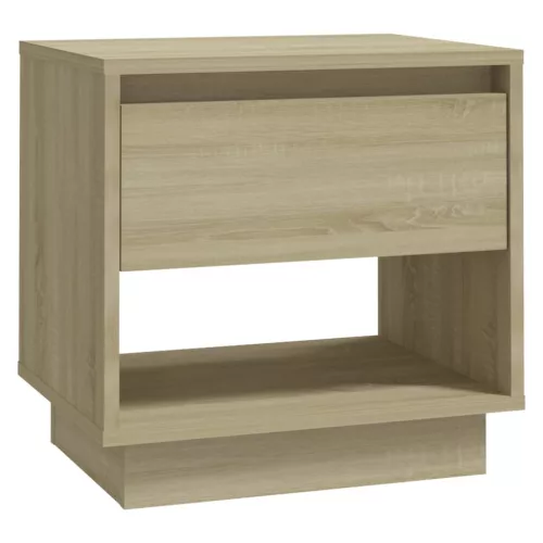 2 db sonoma tölgy színű szerelt fa éjjeliszekrény 45x34x44 cm