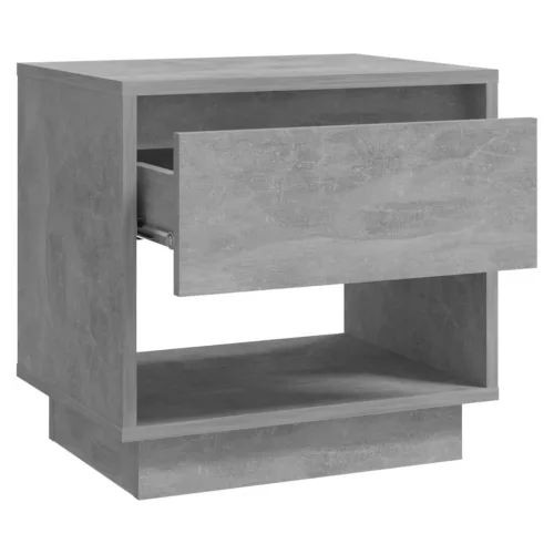 2 db betonszürke szerelt fa éjjeliszekrény 45x34x44 cm