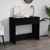 Fekete acél tálalóasztal 89 x 41 x 76,5 cm