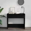 Fekete acél tálalóasztal 89 x 41 x 76,5 cm