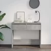 Betonszürke szerelt fa tálalóasztal 89x41x76,5 cm