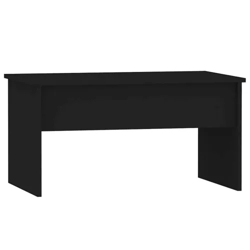 Fekete szerelt fa dohányzóasztal 80 x 50,5 x 41,5 cm