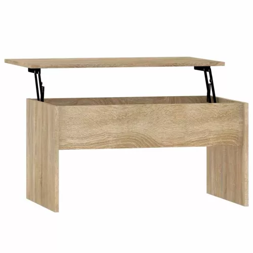 Sonoma tölgy színű szerelt fa dohányzóasztal 80 x 50 x 50 cm