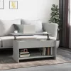 Betonszürke szerelt fa dohányzóasztal 102x50x52,5 cm