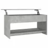 Betonszürke szerelt fa dohányzóasztal 102x50x52,5 cm