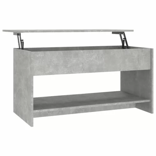 Betonszürke szerelt fa dohányzóasztal 102x50x52,5 cm