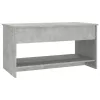 Betonszürke szerelt fa dohányzóasztal 102x50x52,5 cm