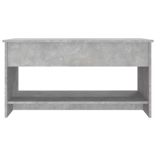 Betonszürke szerelt fa dohányzóasztal 102x50x52,5 cm