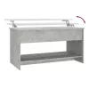 Betonszürke szerelt fa dohányzóasztal 102x50x52,5 cm