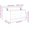 Betonszürke szerelt fa dohányzóasztal 102x50x52,5 cm