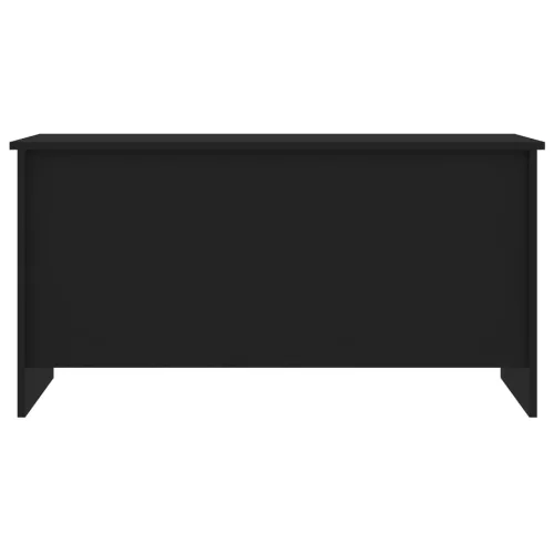 Fekete szerelt fa dohányzóasztal 102 x 55,5 x 52,5 cm