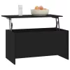 Fekete szerelt fa dohányzóasztal 102 x 55,5 x 52,5 cm