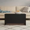 Fekete szerelt fa dohányzóasztal 102 x 55,5 x 52,5 cm