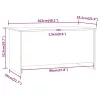 Fekete szerelt fa dohányzóasztal 102 x 55,5 x 52,5 cm