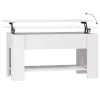 Fehér szerelt fa dohányzóasztal 101 x 49 x 52 cm