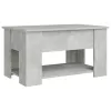 Betonszürke szerelt fa dohányzóasztal 79x49x41 cm