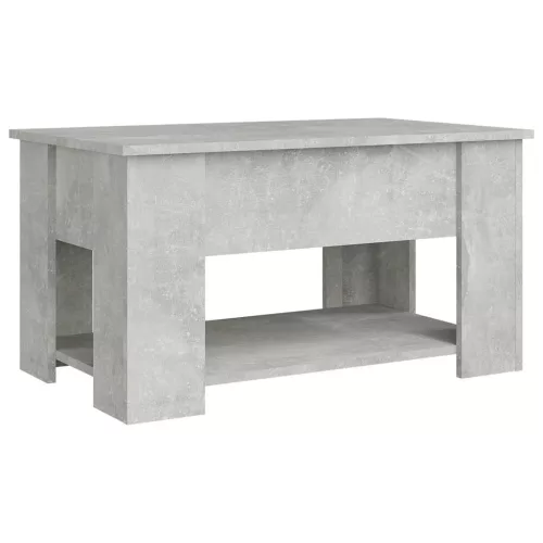 Betonszürke szerelt fa dohányzóasztal 79x49x41 cm