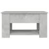 Betonszürke szerelt fa dohányzóasztal 79x49x41 cm