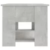 Betonszürke szerelt fa dohányzóasztal 79x49x41 cm