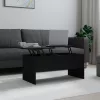 Fekete szerelt fa dohányzóasztal 102 x 50,5 x 46,5 cm