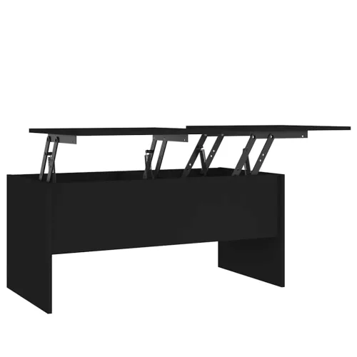 Fekete szerelt fa dohányzóasztal 102 x 50,5 x 46,5 cm