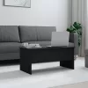 Fekete szerelt fa dohányzóasztal 102 x 50,5 x 46,5 cm