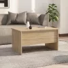 Sonoma tölgy színű szerelt fa dohányzóasztal 80 x 50 x 42,5 cm