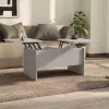 Betonszürke szerelt fa dohányzóasztal 80 x 50 x 42,5 cm