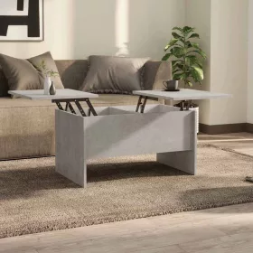Betonszürke szerelt fa dohányzóasztal 80 x 50 x 42,5 cm