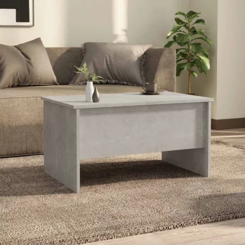 Betonszürke szerelt fa dohányzóasztal 80 x 50 x 42,5 cm