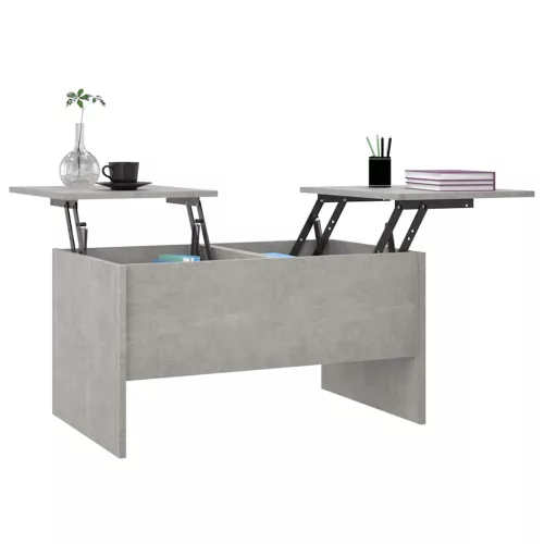 Betonszürke szerelt fa dohányzóasztal 80 x 50 x 42,5 cm
