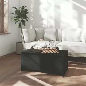 Fekete szerelt fa dohányzóasztal 90x50x41,5 cm