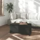 Fekete szerelt fa dohányzóasztal 90x50x41,5 cm