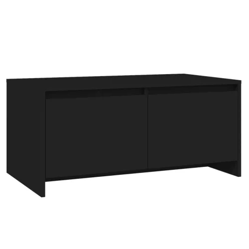 Fekete szerelt fa dohányzóasztal 90x50x41,5 cm
