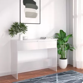 Fehér szerelt fa tálalóasztal 100 x 35 x 76,5 cm