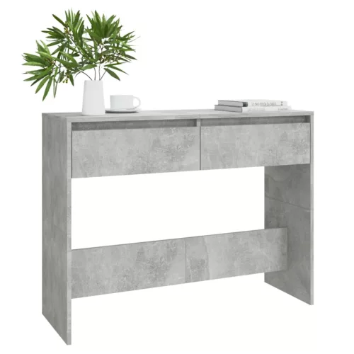 Betonszürke szerelt fa dohányzóasztal 100x35x76,5 cm