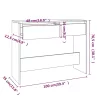 Betonszürke szerelt fa dohányzóasztal 100x35x76,5 cm