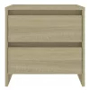 2 db sonoma tölgy szerelt fa éjjeliszekrény 45x34,5x44,5 cm