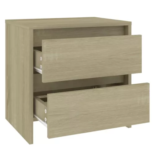 2 db sonoma tölgy szerelt fa éjjeliszekrény 45x34,5x44,5 cm